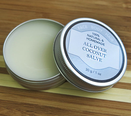 100% Natural and Homemade Original All Over Coconut Salve for Body, Face, Hair